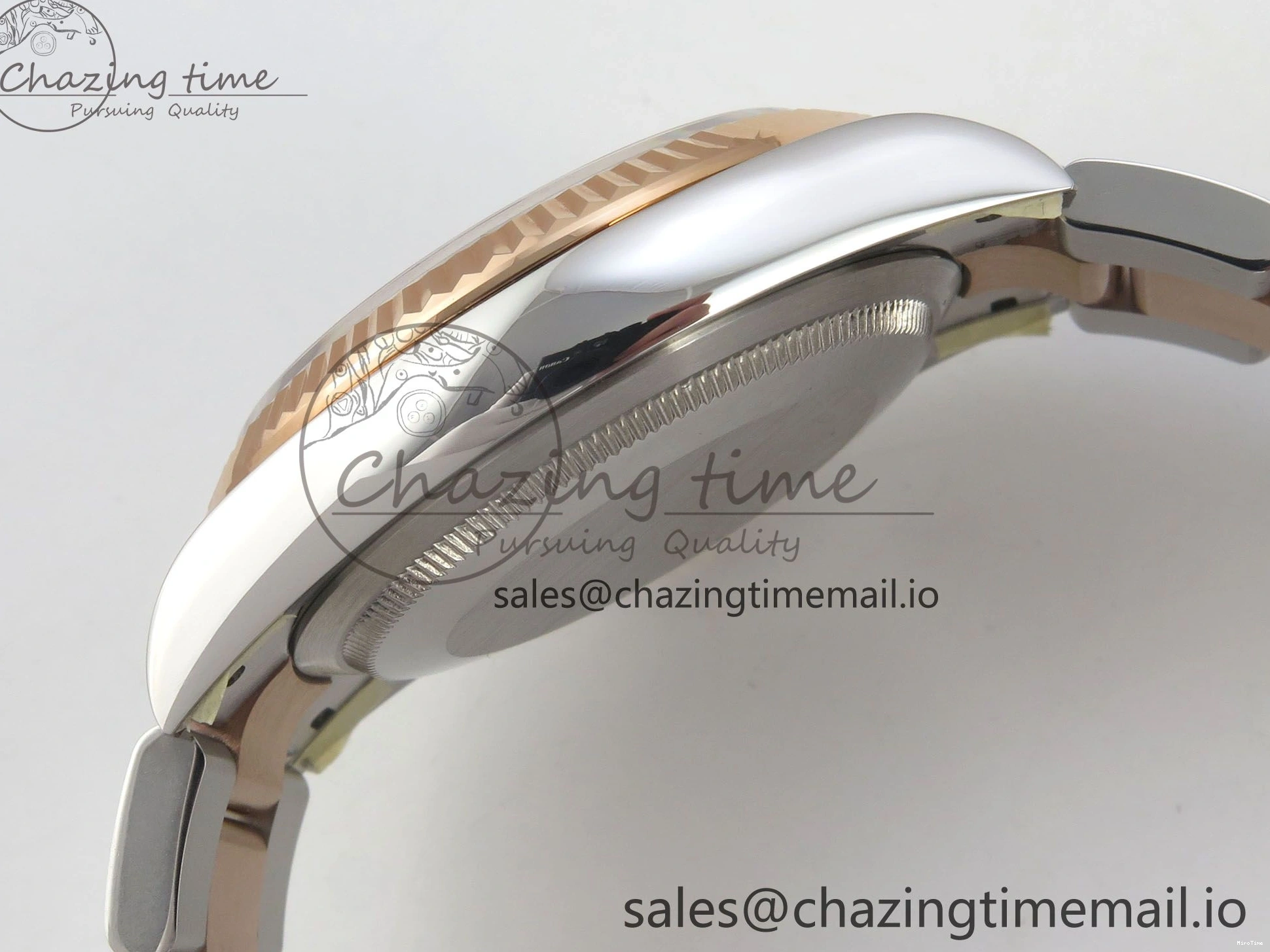 MiroTime 0407 DateJust 36 SS RG ARF 1:1 Best Edition 904L Steel Gray Dial Green Roman on Oyster Bracelet SH Affordable 73